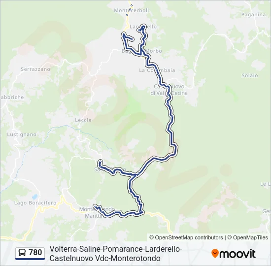780 Bus Line Map