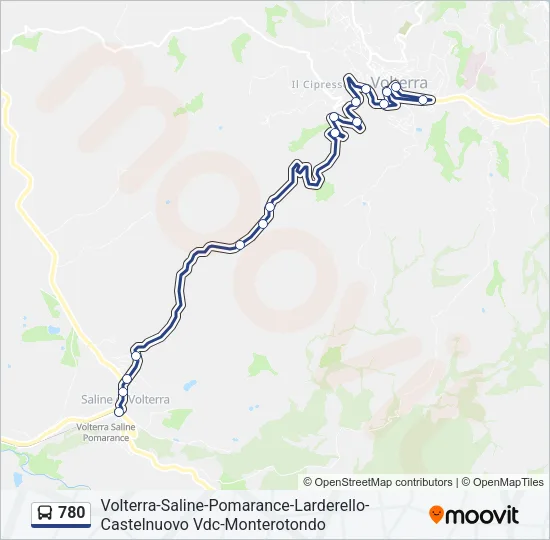 780 Bus Line Map