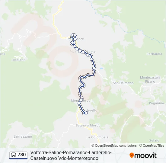 780 Bus Line Map