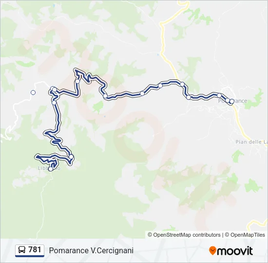 781 Bus Line Map