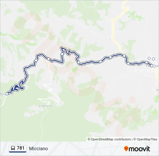781 Bus Line Map