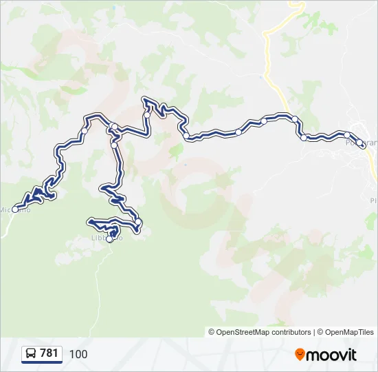 781 Bus Line Map