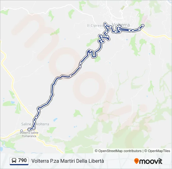 790 Bus Line Map