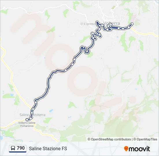 790 Bus Line Map