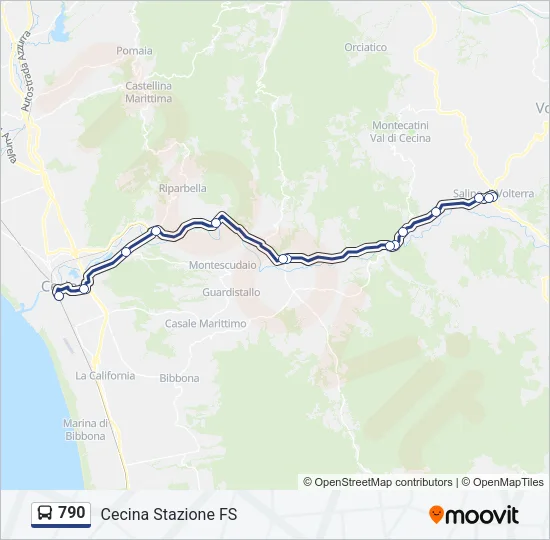 790 Bus Line Map