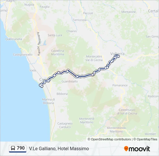 790 Bus Line Map