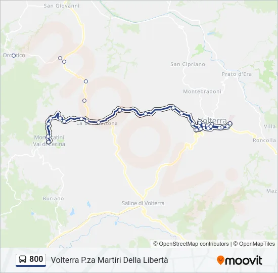 800 Bus Line Map