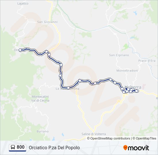800 Bus Line Map