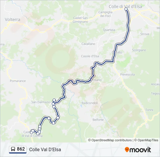 862 Bus Line Map