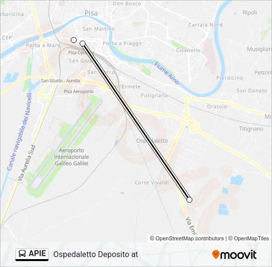 APIE Bus Line Map