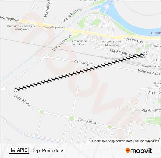 APIE Bus Line Map