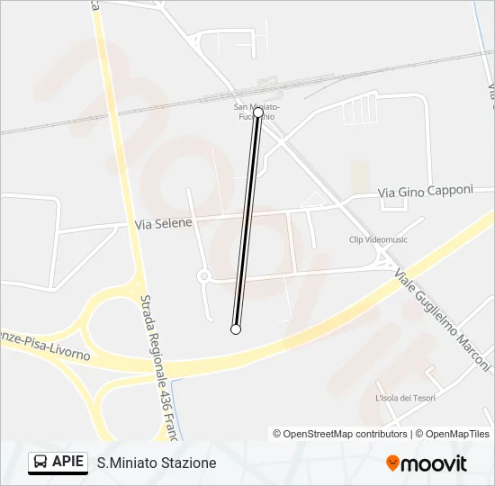 APIE Bus Line Map