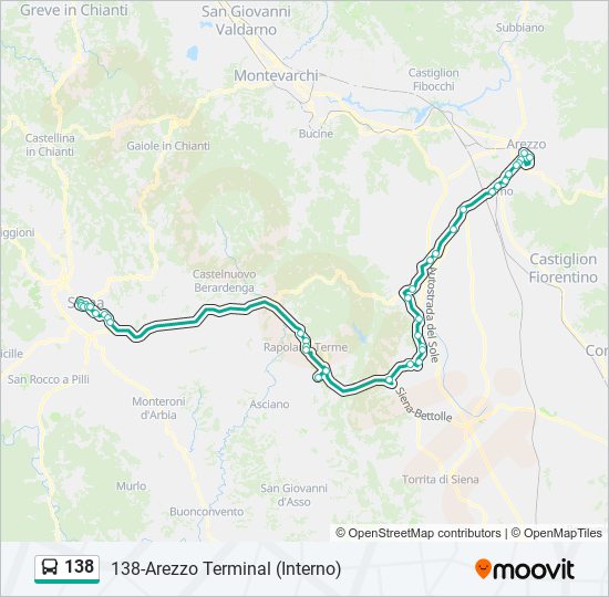 138 Route Schedules Stops Maps 138 Arezzo Terminal Interno