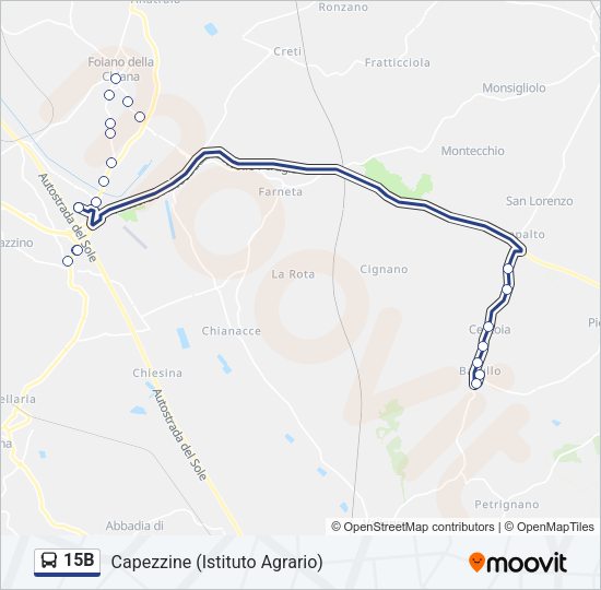 15B Bus Line Map