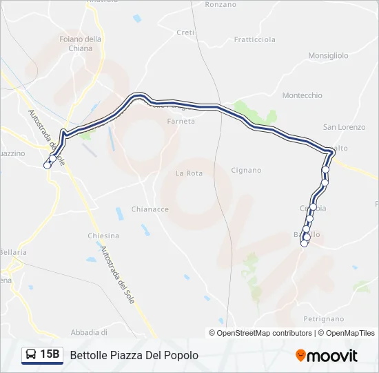 15B Bus Line Map