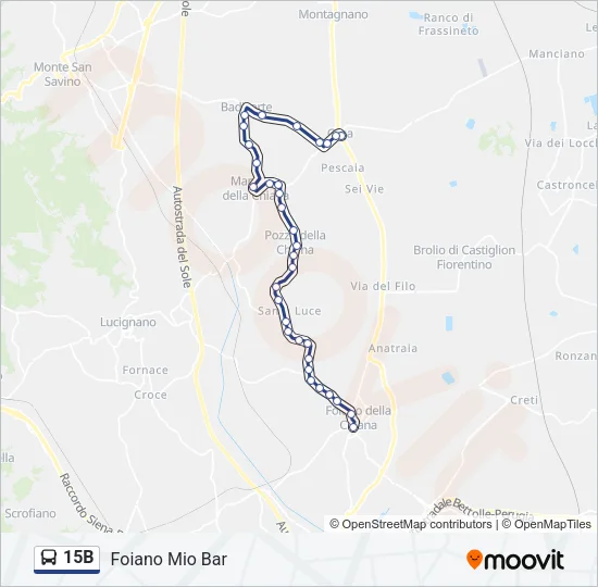 15B Bus Line Map