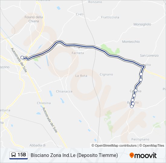 15B Bus Line Map