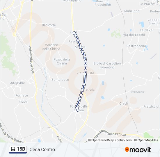15B Bus Line Map