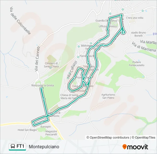 FT1 Bus Line Map