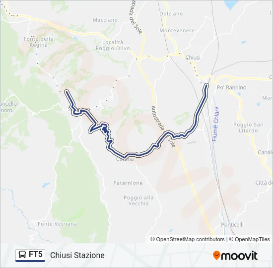 FT5 Bus Line Map