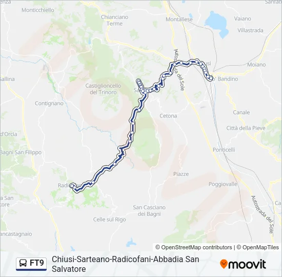FT9 Bus Line Map