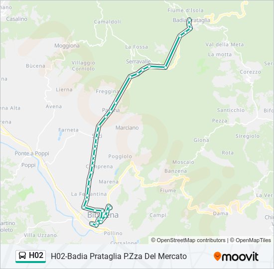 H02 bus Line Map