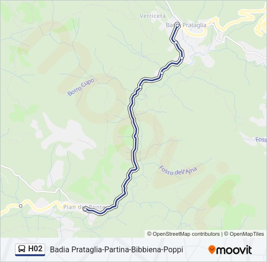 H02 Bus Line Map