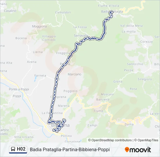 H02 Bus Line Map