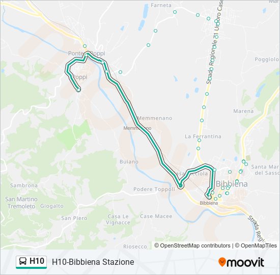 h10 Route: Schedules, Stops & Maps - H10-Bibbiena Stazione (Updated)