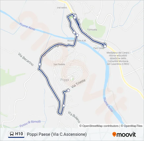H10 Bus Line Map