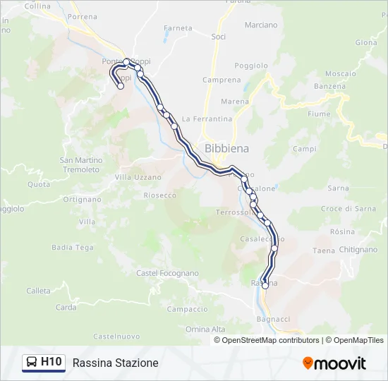 H10 Bus Line Map