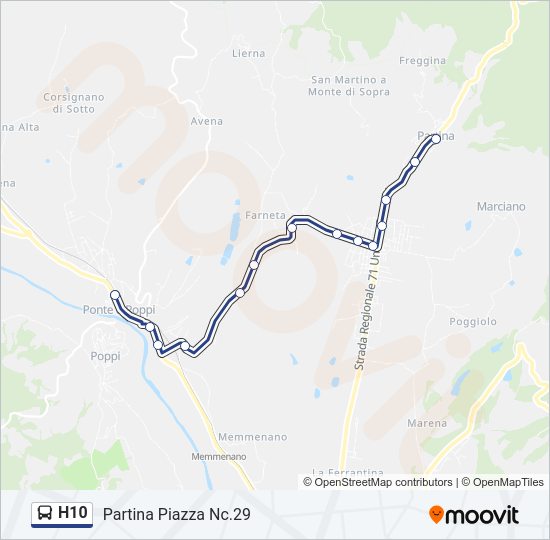 H10 bus Line Map