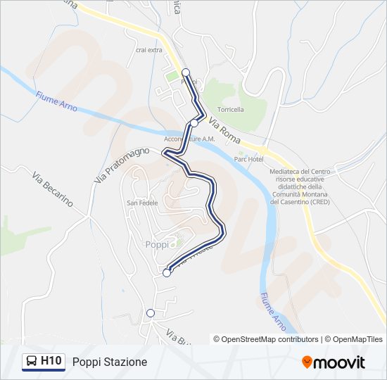 H10 bus Line Map