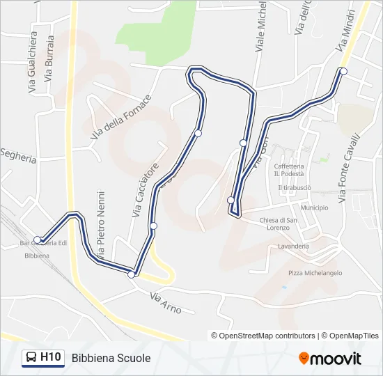 H10 Bus Line Map
