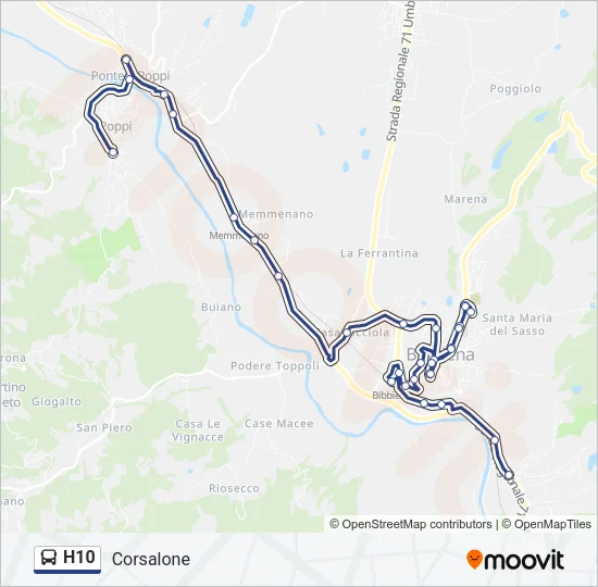 H10 Bus Line Map