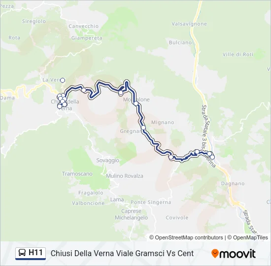 H11 Bus Line Map