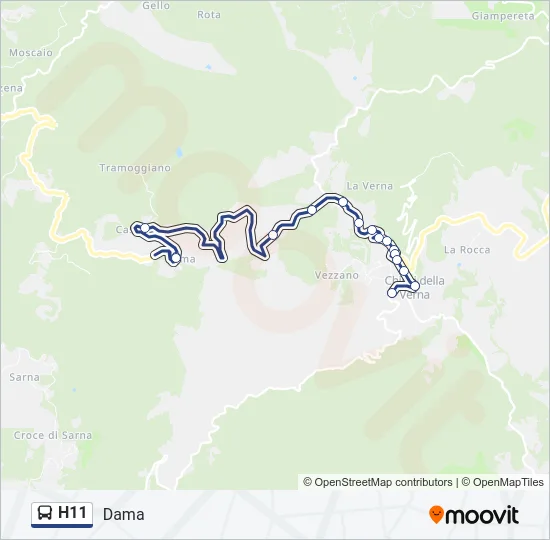 H11 Bus Line Map