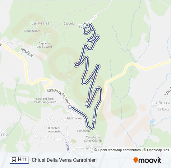 H11 Bus Line Map