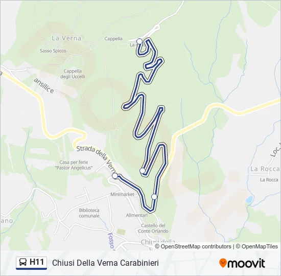 H11 Bus Line Map
