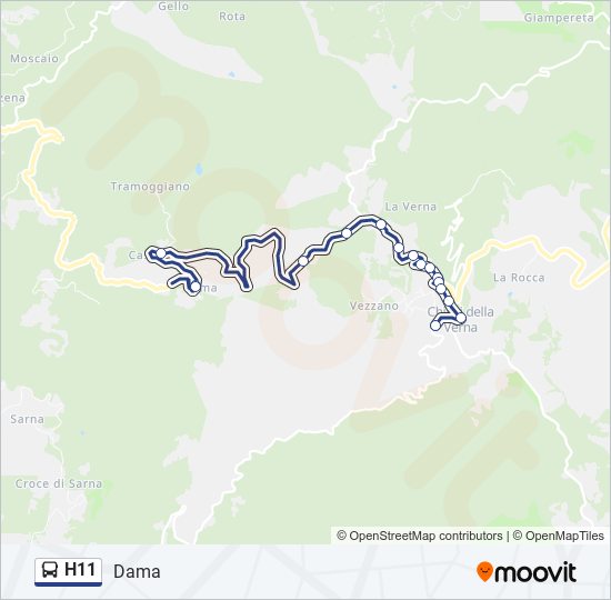 Percorso linea bus H11