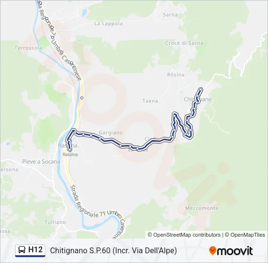 H12 Bus Line Map
