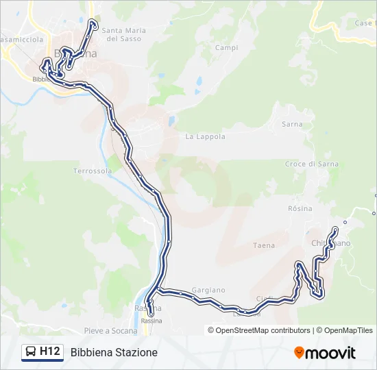 H12 Bus Line Map