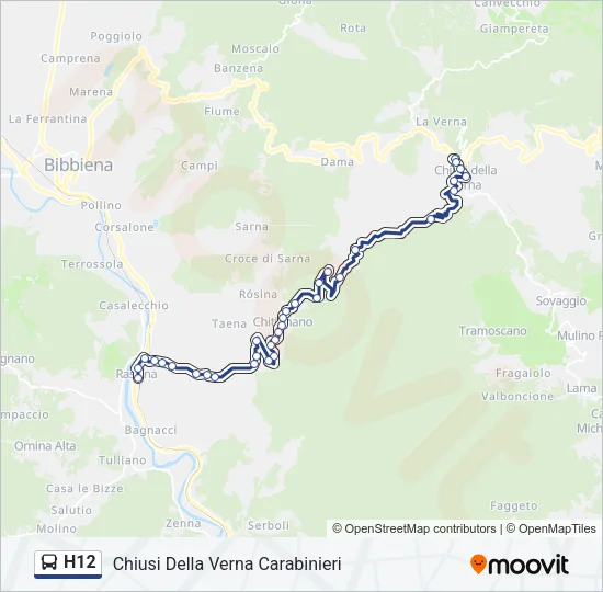 H12 Bus Line Map