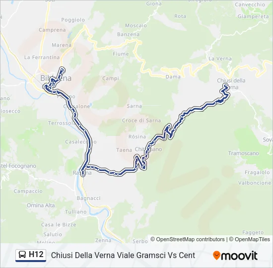 H12 Bus Line Map