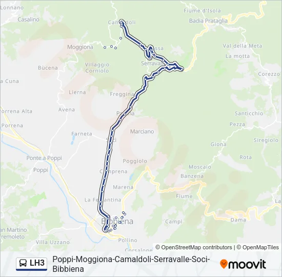 LH3 Bus Line Map