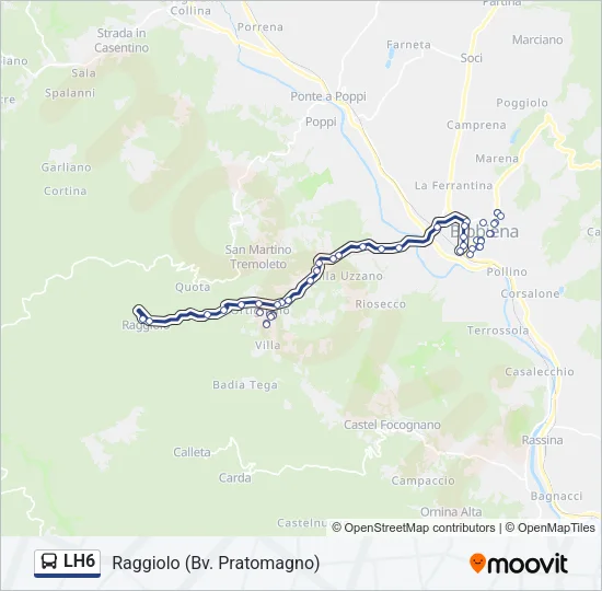 LH6 Bus Line Map