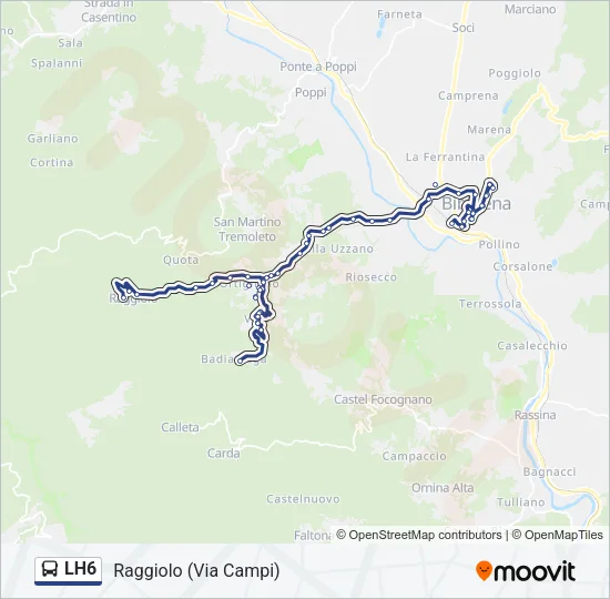 LH6 Bus Line Map