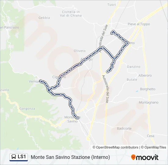 LS1 Bus Line Map