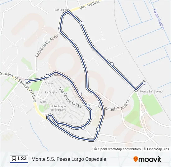 LS3 Bus Line Map