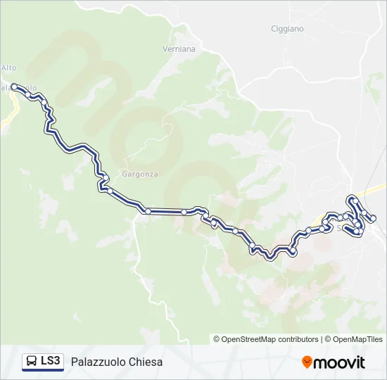 LS3 Bus Line Map